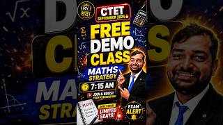 CTET September 2026 Maths Free Demo Class 🔥 | Sanjay Sir Maths Strategy | UPTET / Super TET Maths