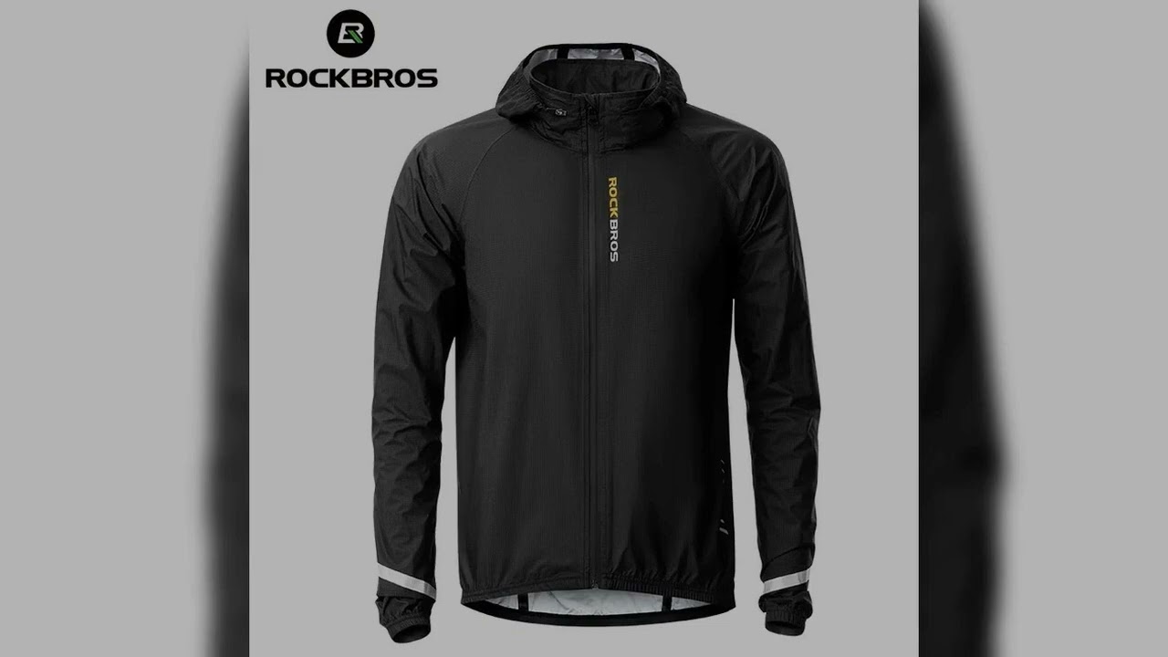 A must-have product! ROCKBROS Raincoat Cycling Waterproof Jacket Lightweight Motorcycle Rain Coat