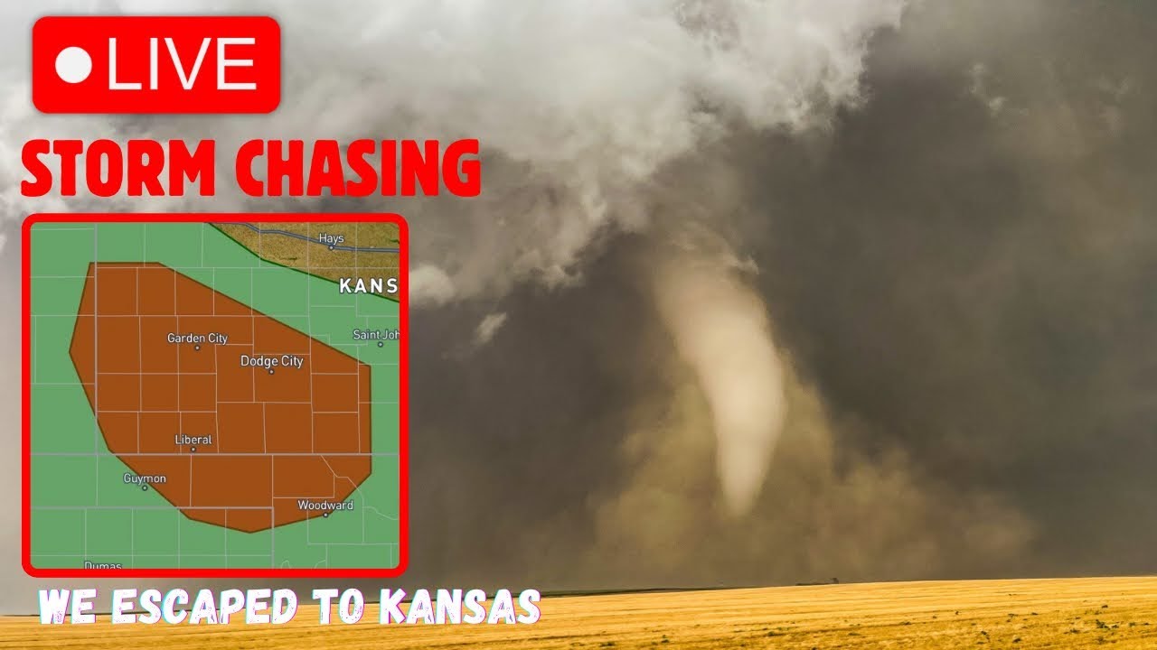 LIVE STORM CHASER: KANSAS TORNADOES AND SUPERCELLS - YouTube