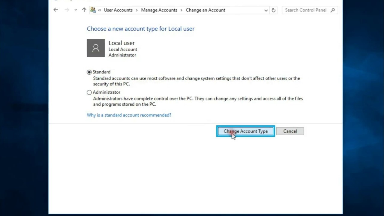 Update New How to delete remove administrator and standard user account Windows 10