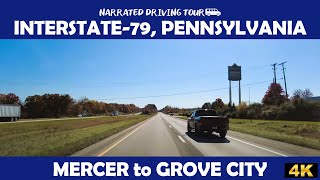 🚗Interstate 79 | Mercer to Grove City, Pennsylvania 🛣️✨4K Drive