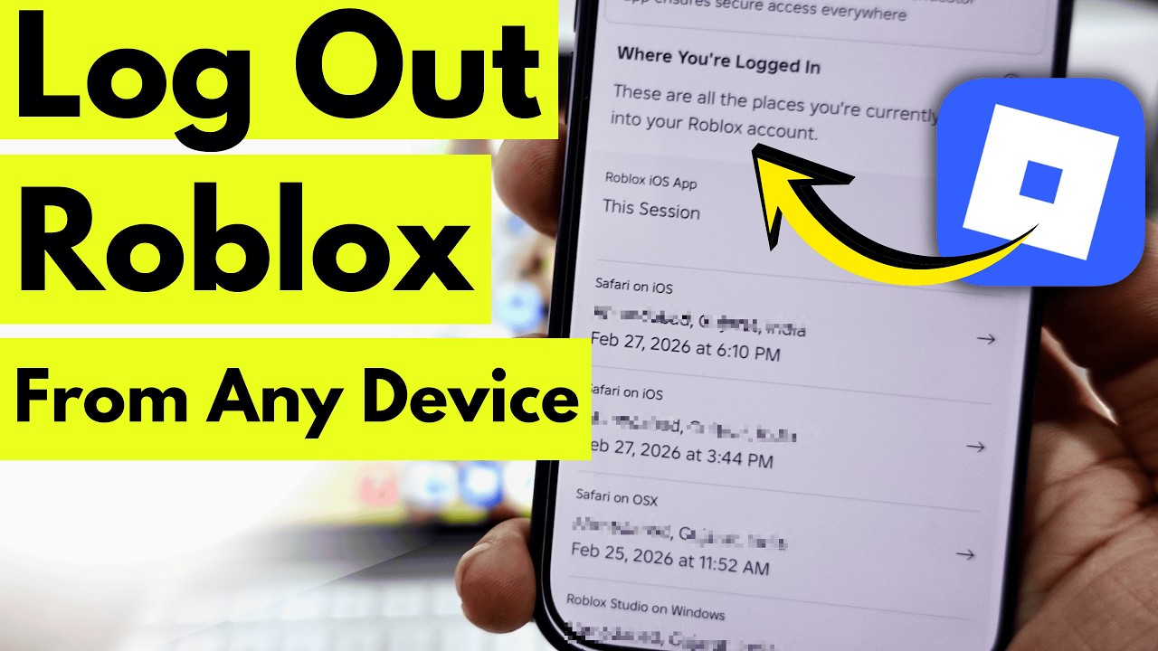 How To Log Out Of Roblox On All Devices Using APP Or WEBSITE YouTube 