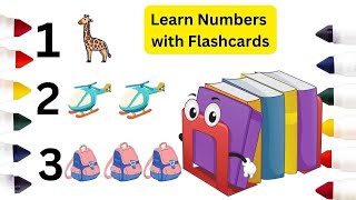 Learn Numbers with Flashcards, 1 to 20 Counting Spellings|| Count Objects #numbers #kidslearning