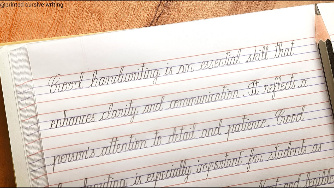 CURSIVE WRITING Practice for Beginners using a Pencil