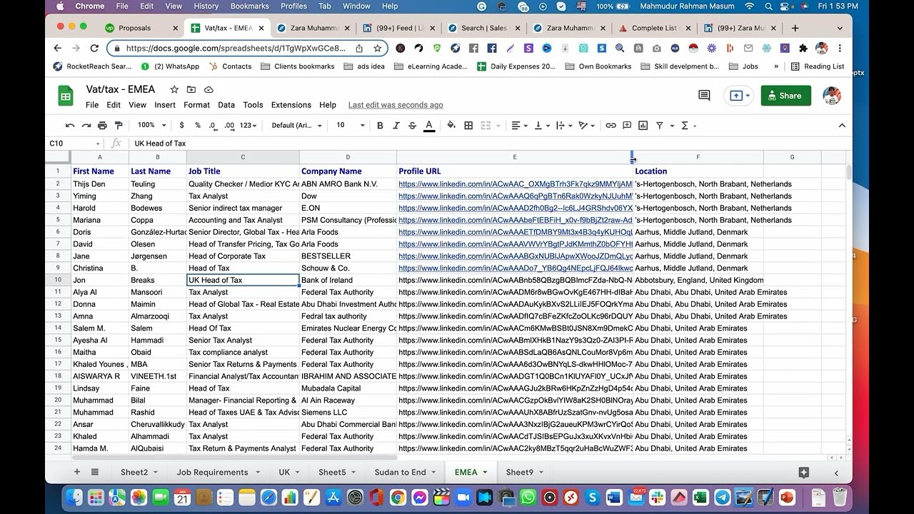 LinkedIn Sales Navigator Live Project || LinkedIn Contact List Building || Lead Generation
