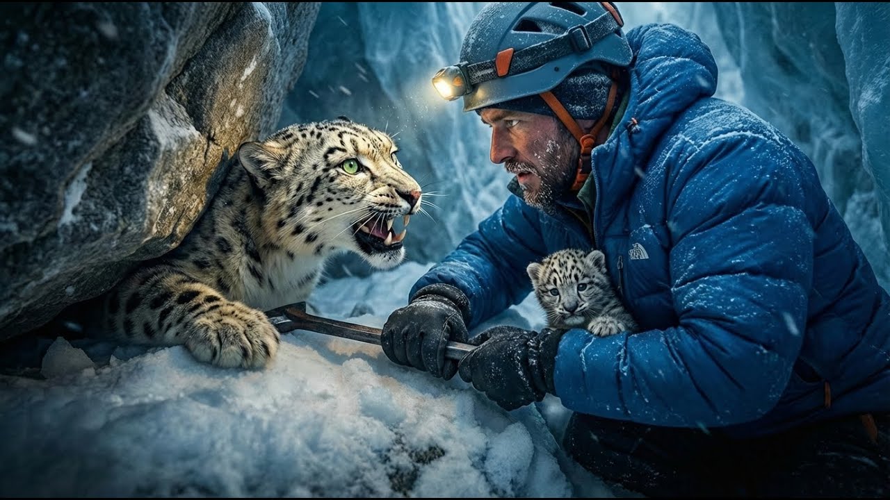 Hombre Halló un Bebé Leopardo de las Nieves, Pero No Estaba Solo | Rescate Animal