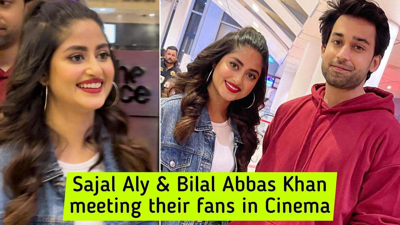 Sajal Aly & Bilal Abbas Khan meeting their fans in Cinema - Khel Khel Mein