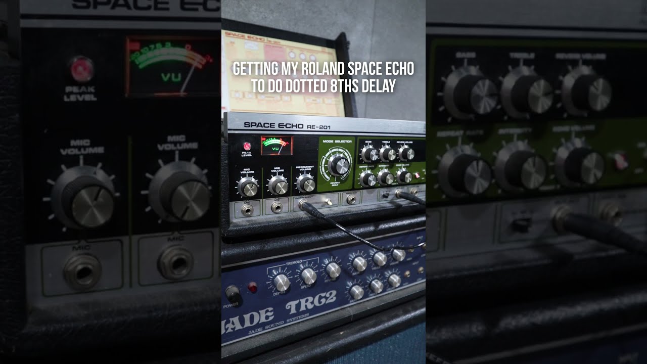 GETTING MY ROLAND SPACE ECHO TO DO DOTTED 8THS DELAY - YouTube