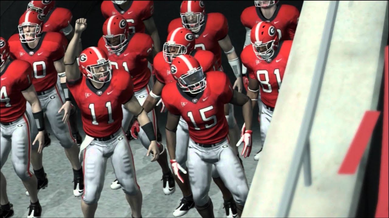 NCAA Football 13 : Georgia Bulldogs Pre Game Intro & Kickoff Gameplay