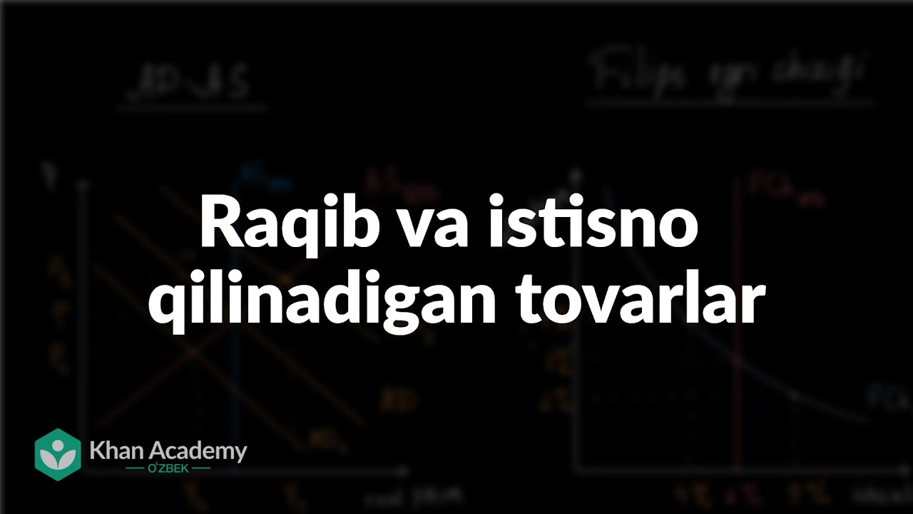 Raqib va istisno qilinadigan tovarlar | Mikroiqtisodiyot