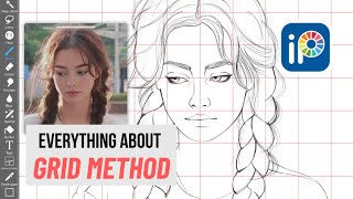 How to Apply GRID Method to Draw REALISTIC PORTRAITS on Ibispaint X| Tutorial & Process screenshot 5