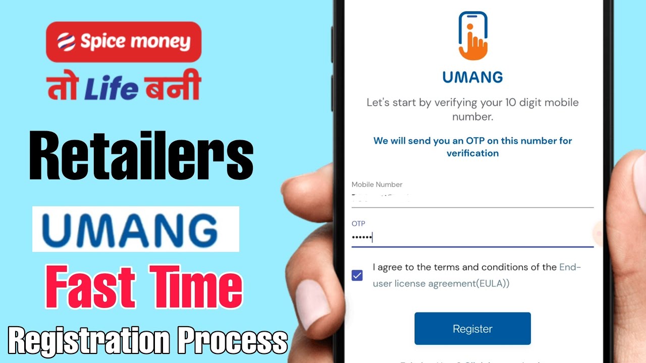 Spice Money Retailer Umang Service Fast Time Registeration Process By 