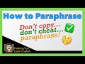 Paraphrasing Techniques Quiz