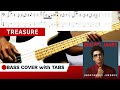 Treasure  bruno mars bass cover  tabs