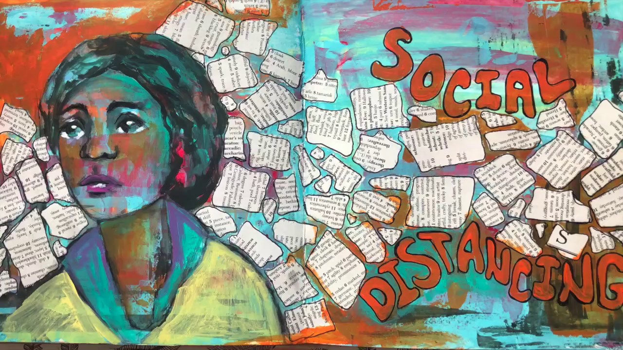 Social Distancing/Mixed Media Art