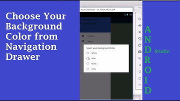 Choose Background Color From Navigation Drawer in Android Studio