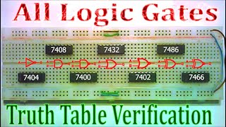 All Logic Gates Truth Table Verification