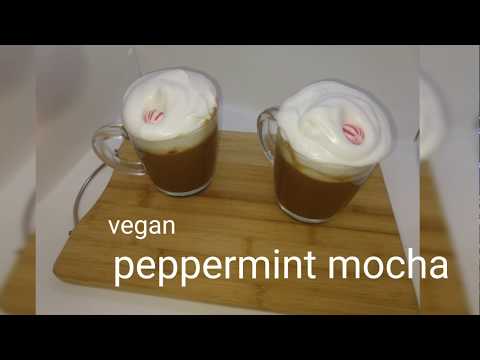 Peppermint mocha with whipped cream (vegan) (123)
