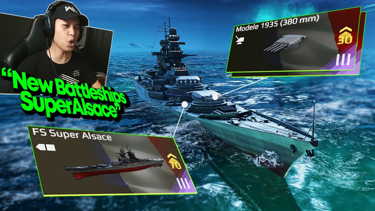 FS Super Alsace: Review & Tes Damage Battleship Full Artillery Sakit Banget!!  - Modern Warships