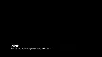 Serial Console on Warp via Interposer on Windows