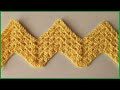 Узор Зигзаг крючком. Вязание крючком / Zigzag crochet pattern