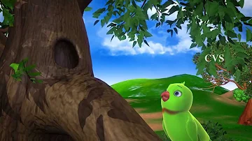 Chitti Chilakamma Parrots 3D Animation Telugu Rhymes for children with lyrics