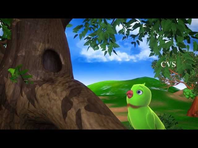 Chitti Chilakamma Parrots 3D Animation Telugu Rhymes for children with lyrics class=