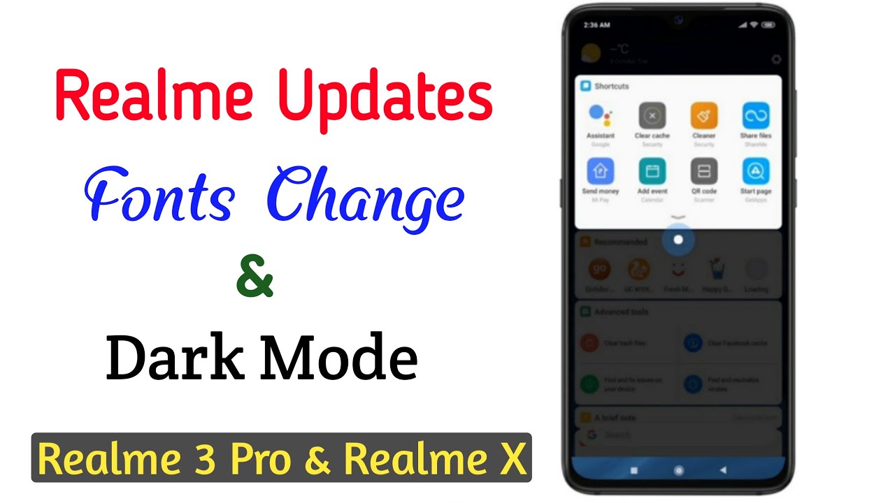 Most Awaited Update Fonts Change & Dark Mode For Realme. Realme 3 Pro & Realme X Latest Update