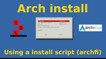 Arch install with an installation script called archfi - Easy install Arch the Arch way
