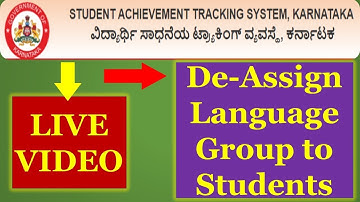 LIVE VIDEO # HOW TO DE ASSIGN LANGUAGE GROUP TO STUDENTS IN A MINUTE