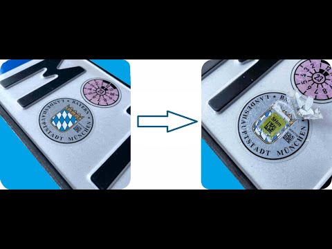 Sicherheitscode am Kennzeichen freilegen