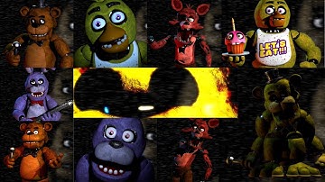 FNAF 1 official renders animated with voice lines