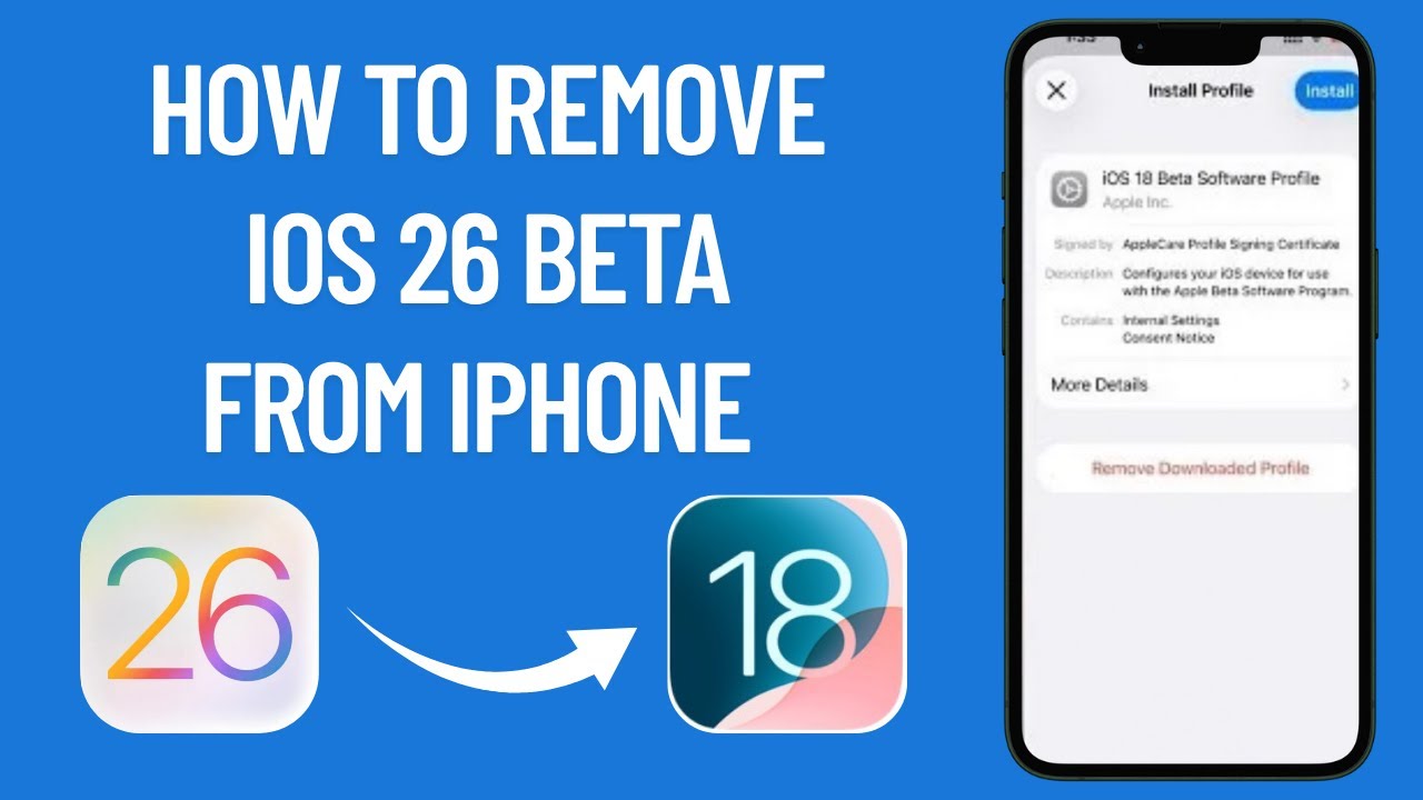 How to Remove iOS 26 Beta from iPhone | Downgrade iPhone from iOS 26 to ...
