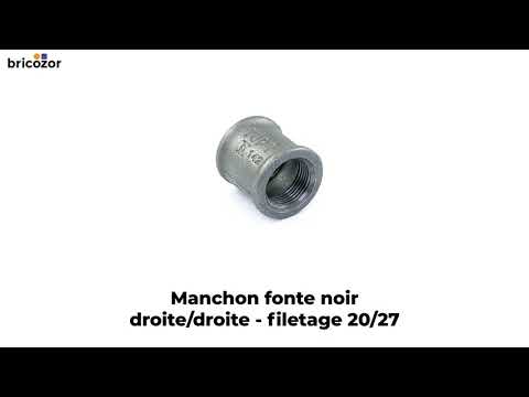 Manchon fonte droite / droite noir - référence 270 CODITAL