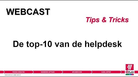 Tips & Tricks Webcast - De top 10 van de helpdesk!