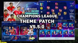 Champions League Theme Patch PES 21 Mobile | v5.5.0