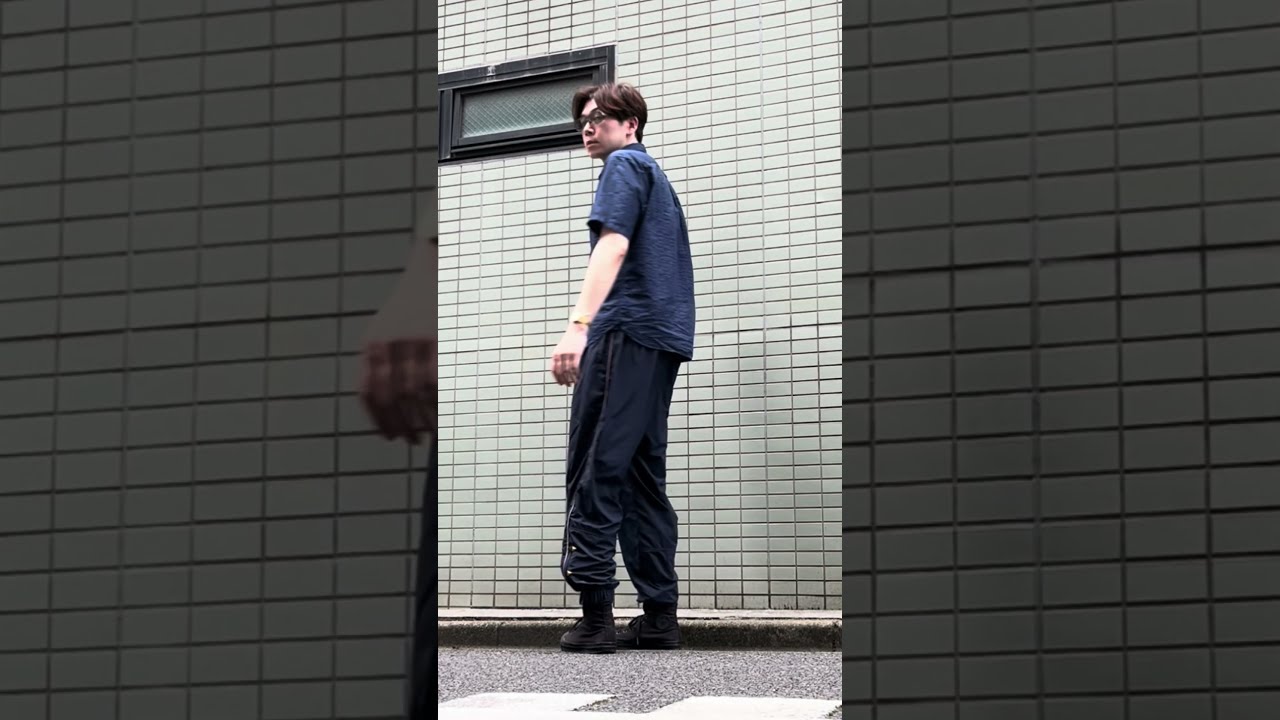 UNIQLO×フェデラー×JWAのナイロンジョガーパンツを使ったコーデ