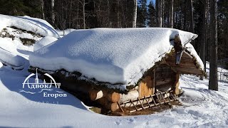 My Log Cabin in the Winter / -17C Winter Camping