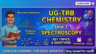 UG TRB CHEMISTRY Unit 7 #Microwave spectroscopy | Rotational constant | Dipolment
