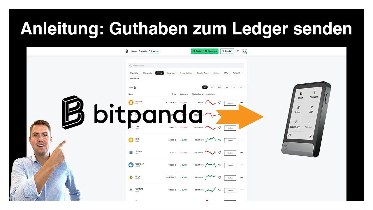 Krypto sicher aufbewahren: Guthaben von Bitpanda auf Ledger senden |  Schritt-für-Schritt 🔐✅