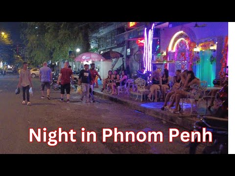 Solo Night Walk in Phnom Penh, Cambodia (Uncut)