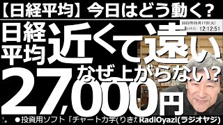 【日経平均－今日はどう動く？】日経平均、近くて遠い27,000円。なぜ上がらない？　前日の米市場はそれほど悪くなかったが、日経平均は底堅いながらも停滞気味だ。今、どうして日経が上がらないのか解説する。