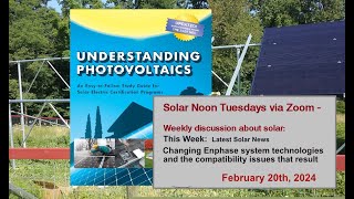 Enphase systems and compatibility issues (Solar Noon Tuesday)