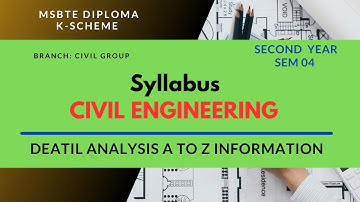 Msbte Diploma K-scheme Civil Engineering Syllabus | Second Year Semester 04.