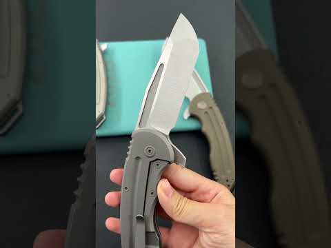 KB KNIVES KB476 Husky Tactical Flipper Folding Knife  Titanium Handle 3.70'' Belt Satin 20CV Blade
