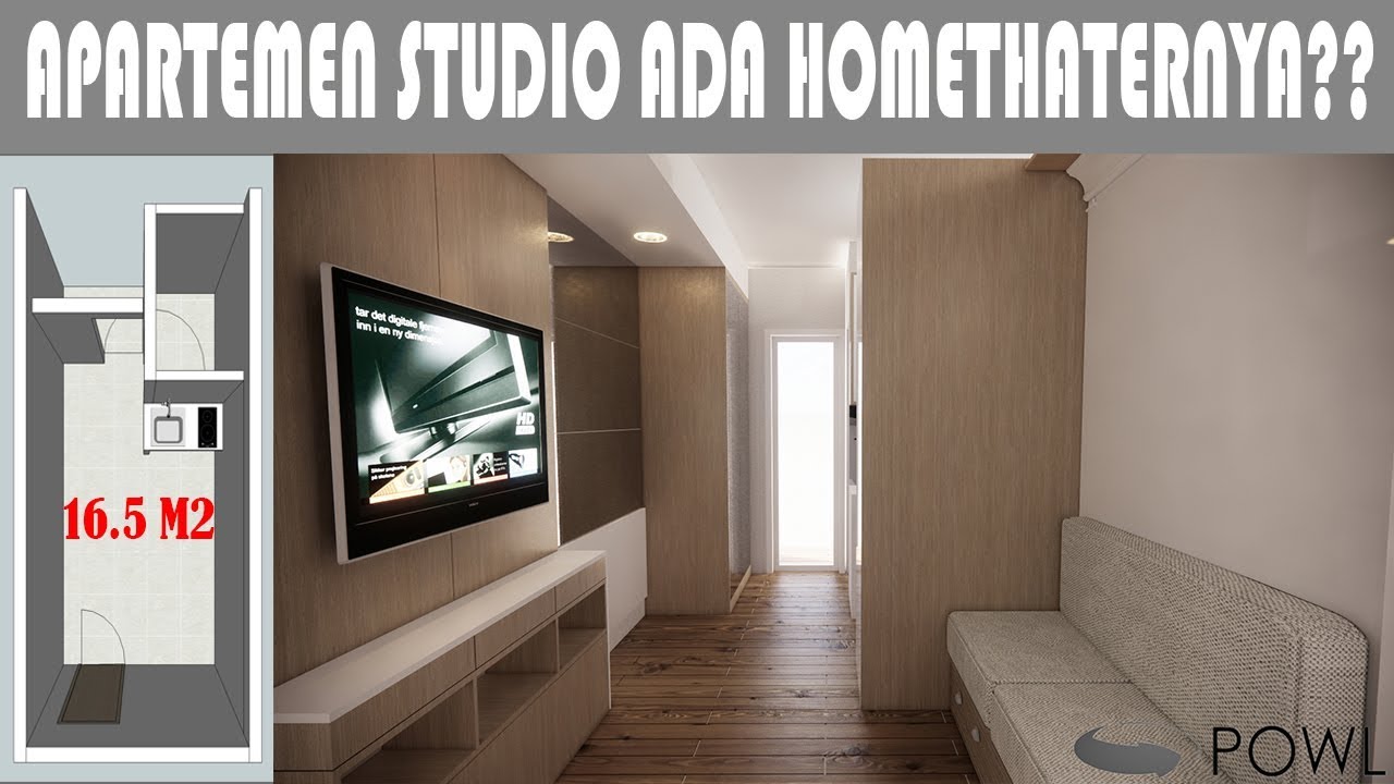 Interior desain  apartemen  studio  minimalis furniture 