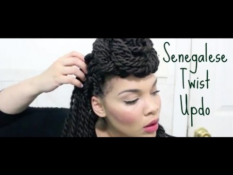 Senegalese Twist Crown Updo Youtube