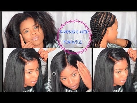 Easy How I Apply A Lace Wig Without Glue Prepare Natural Hair Youtube