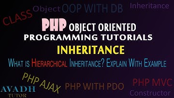what is hierarchical inheritance in php with example | inheritance in php | avadh tutor