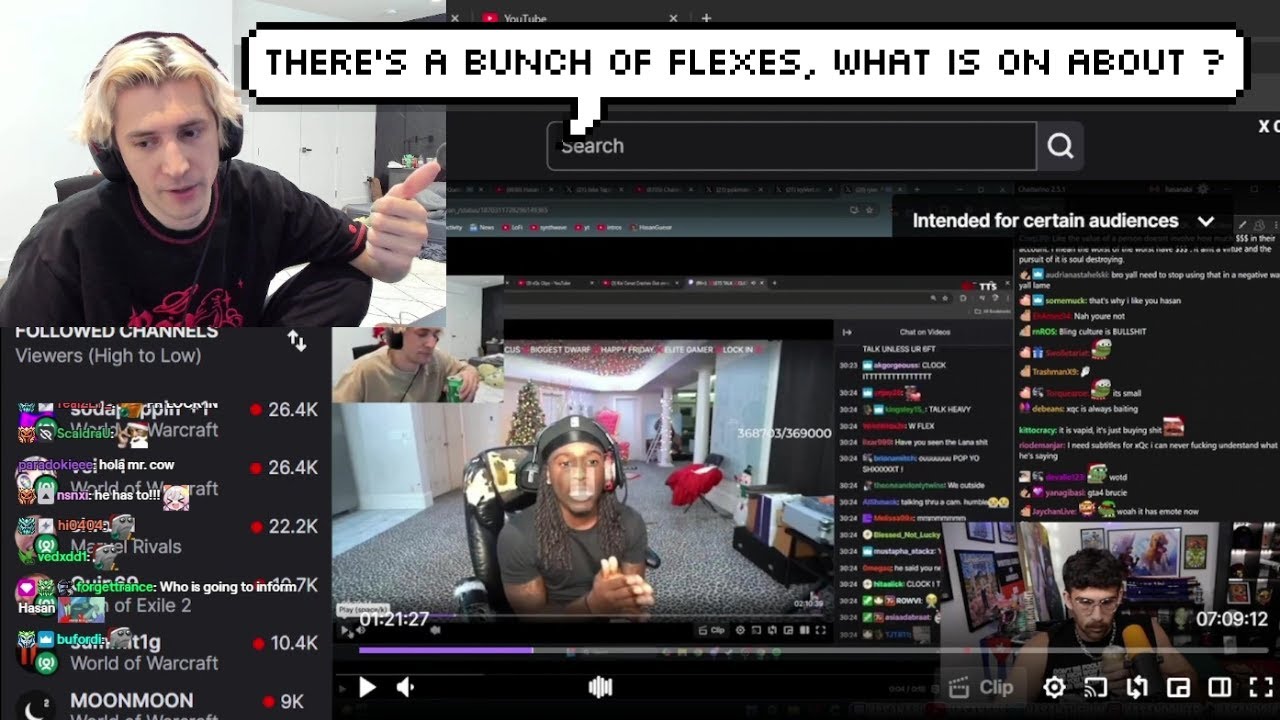 xQc Reacts to Hasan saying "xQc Only Flexed Money on Kai Cenat Because ...